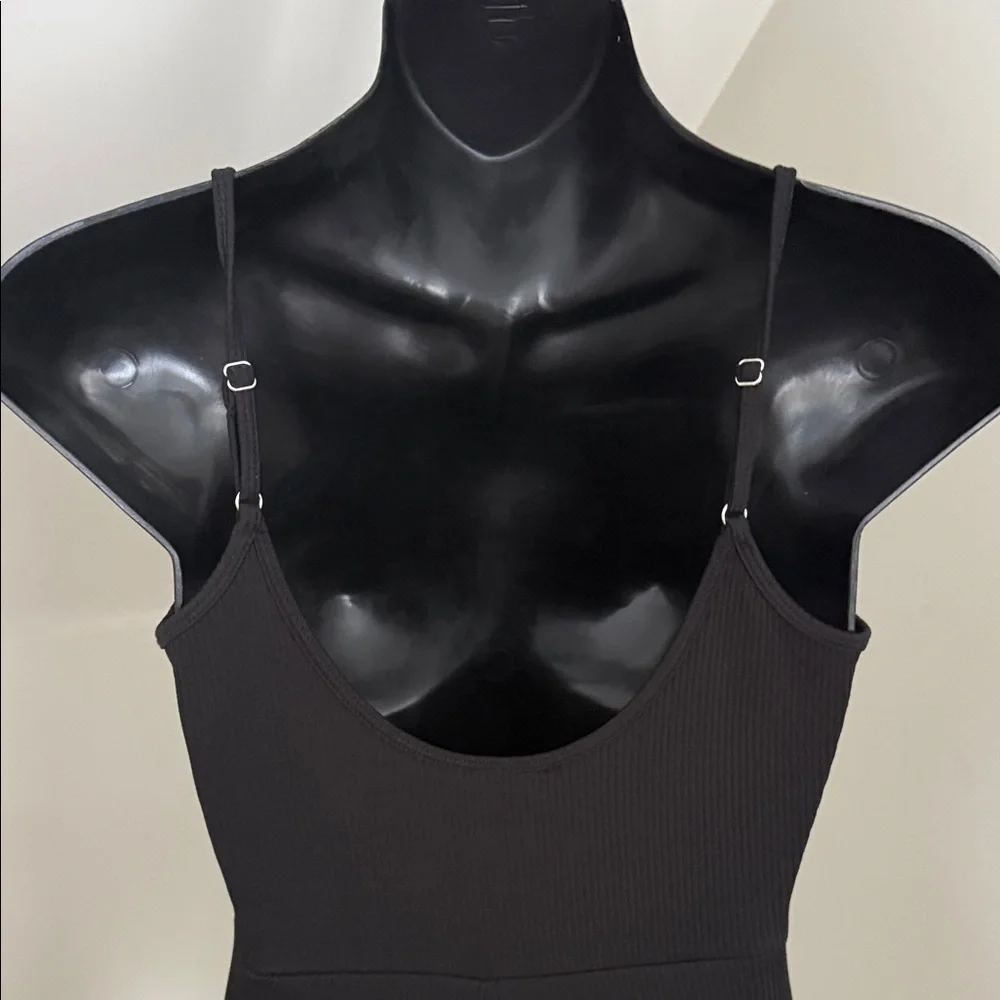 Black Ribbed Jumpsuit - Picture 4 of 7